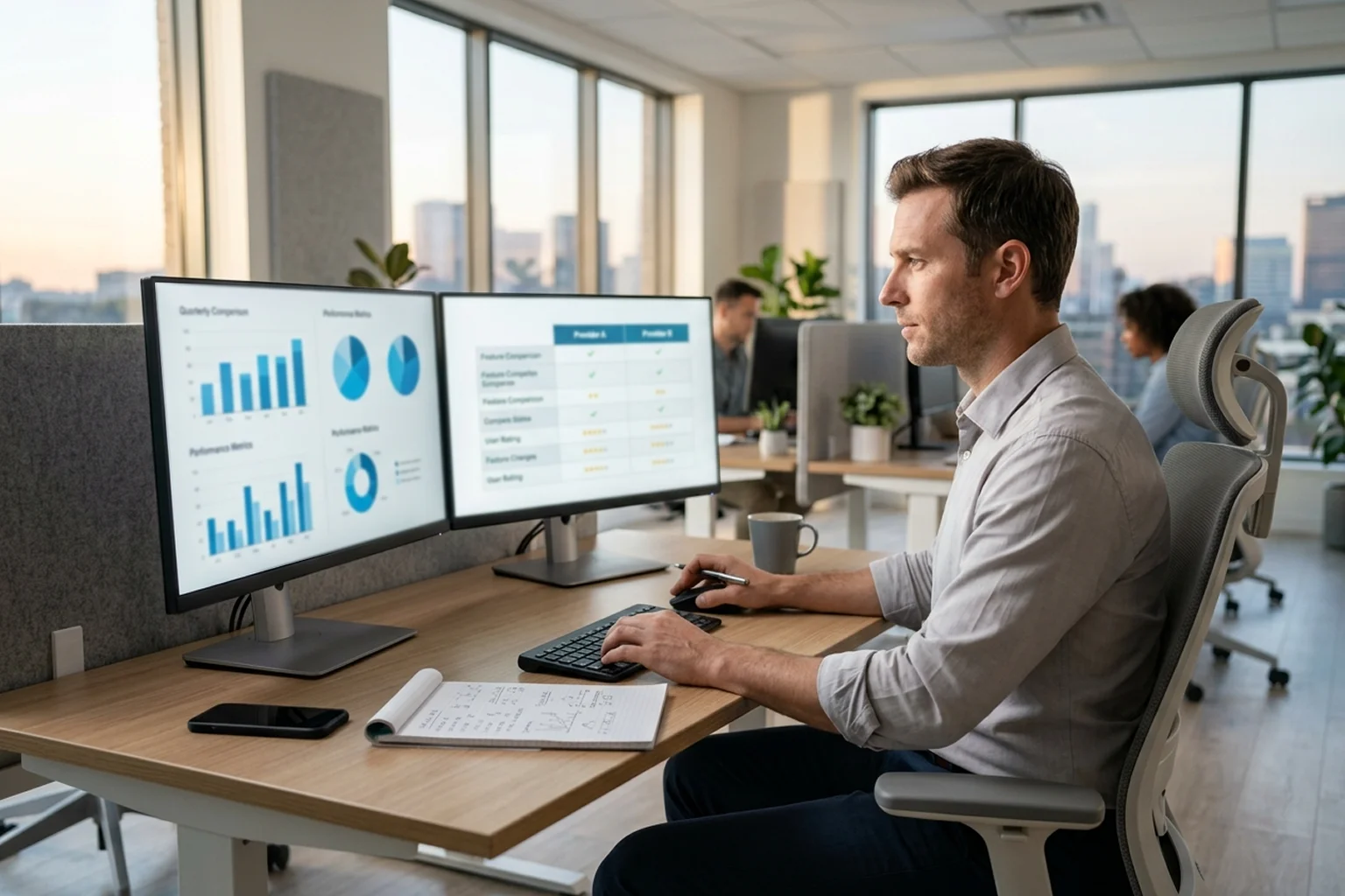 Analytiker vergleicht Bitcoin Buchmacher am Bildschirm