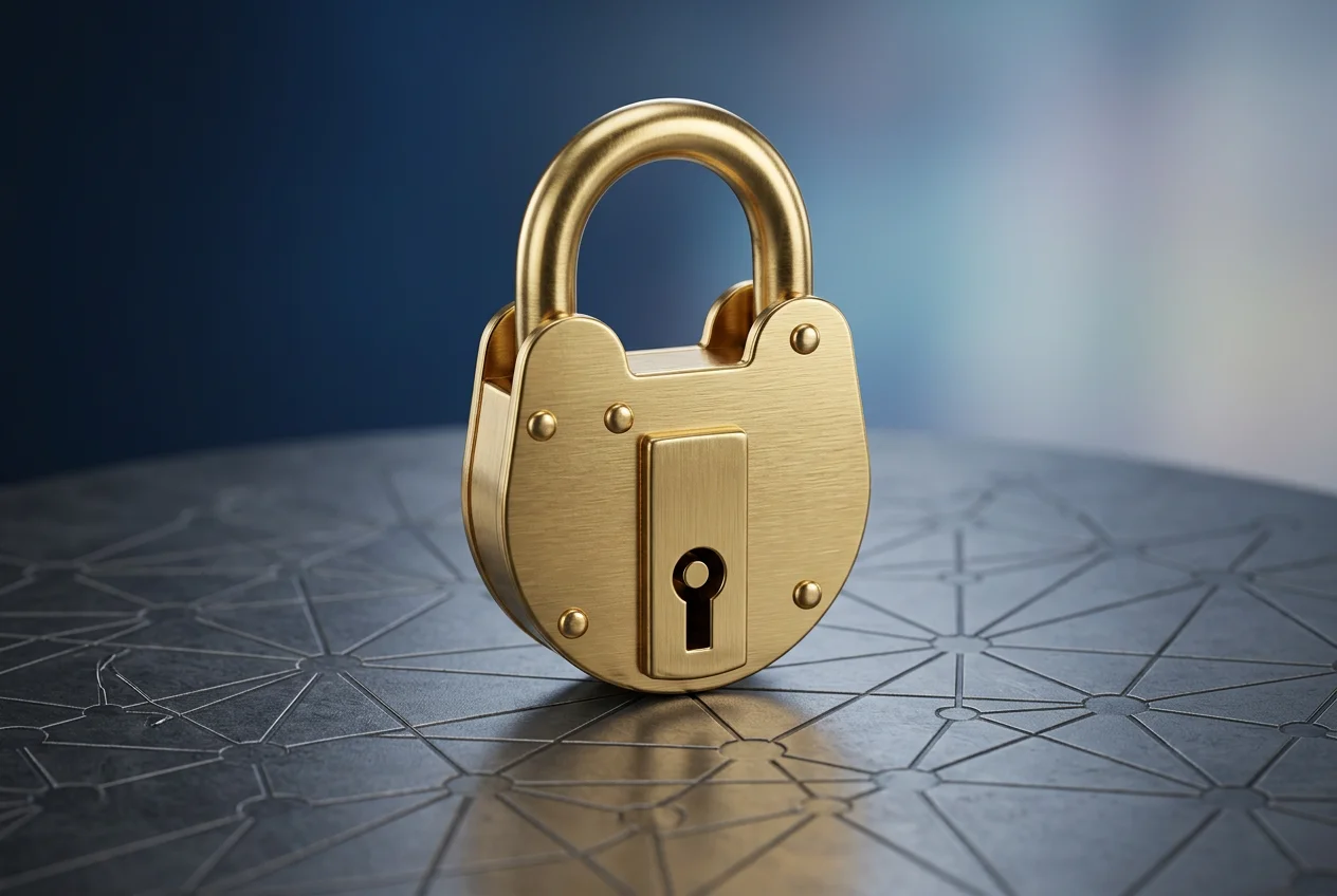 Sicherheitsschloss und Blockchain-Netzwerk — Spielerschutz bei Krypto-Wetten